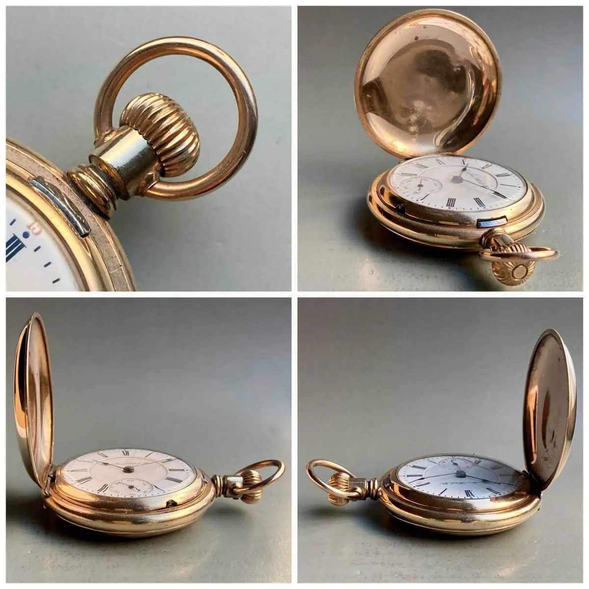 Hamilton Pocket Watch Antique 1905 Manual Gold Case 55mm