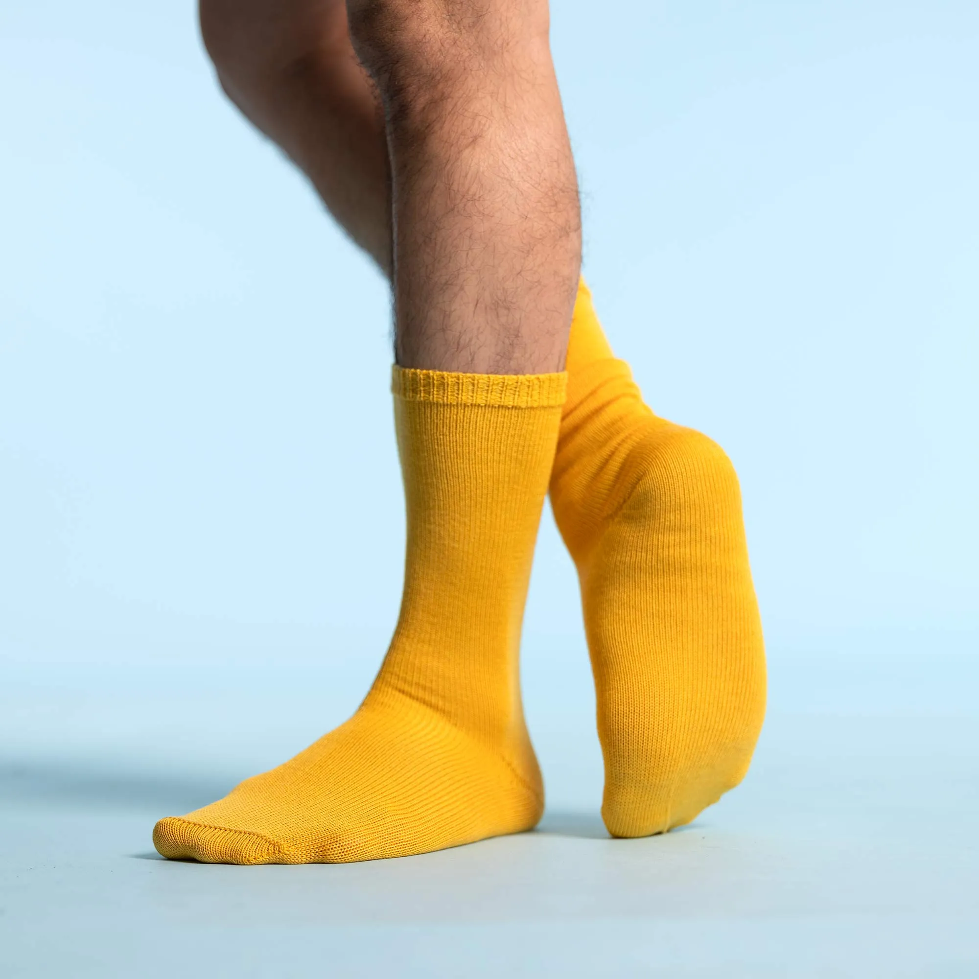 HARTFORD Elastic-free 100% Organic Merino Wool Crew Socks (No Polyester, No Latex, No Spandex, No Nylon, No Polyamide, No Plastic, No Synthetics) (100% Biodegradable)