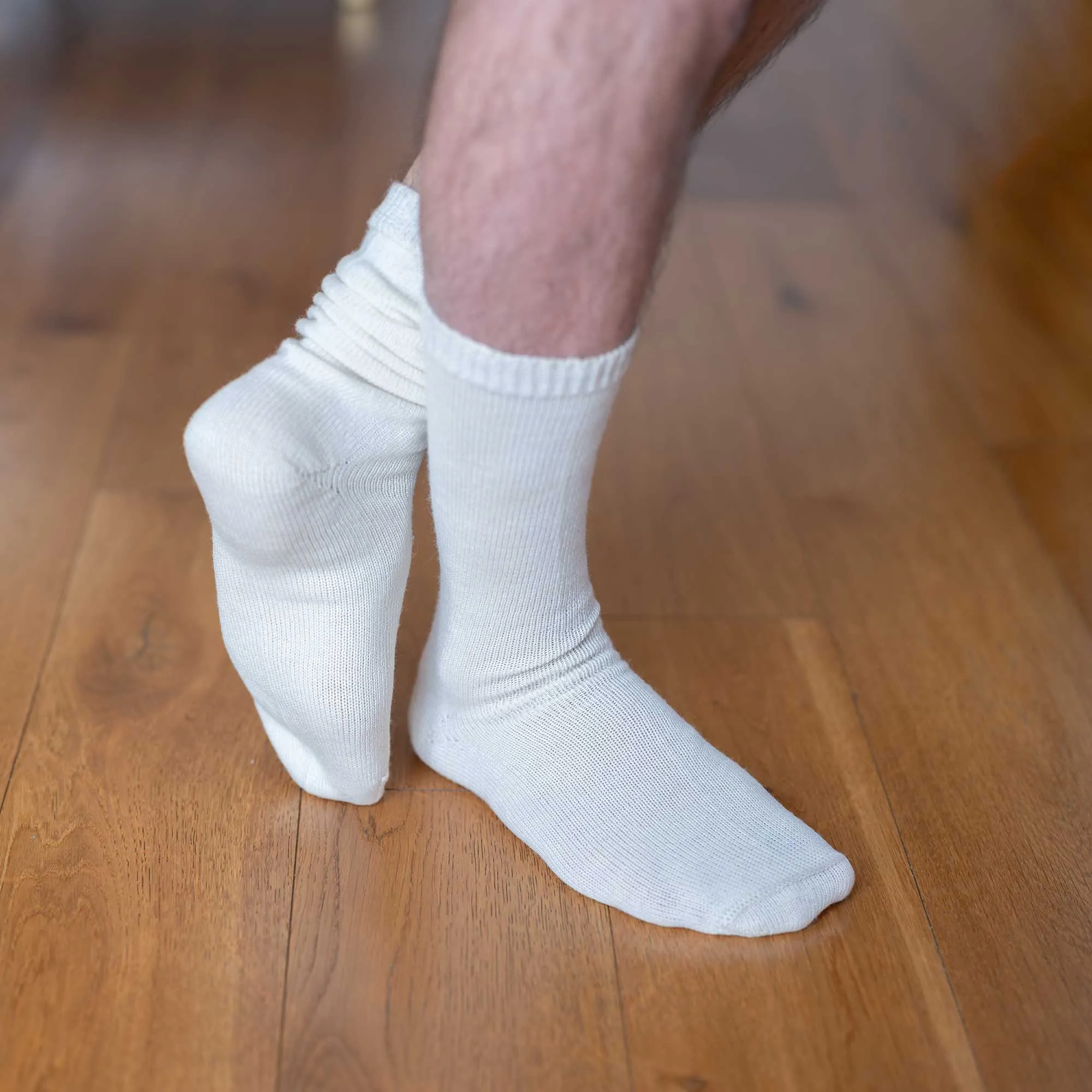 HARTFORD Elastic-free 100% Organic Merino Wool Crew Socks (No Polyester, No Latex, No Spandex, No Nylon, No Polyamide, No Plastic, No Synthetics) (100% Biodegradable)