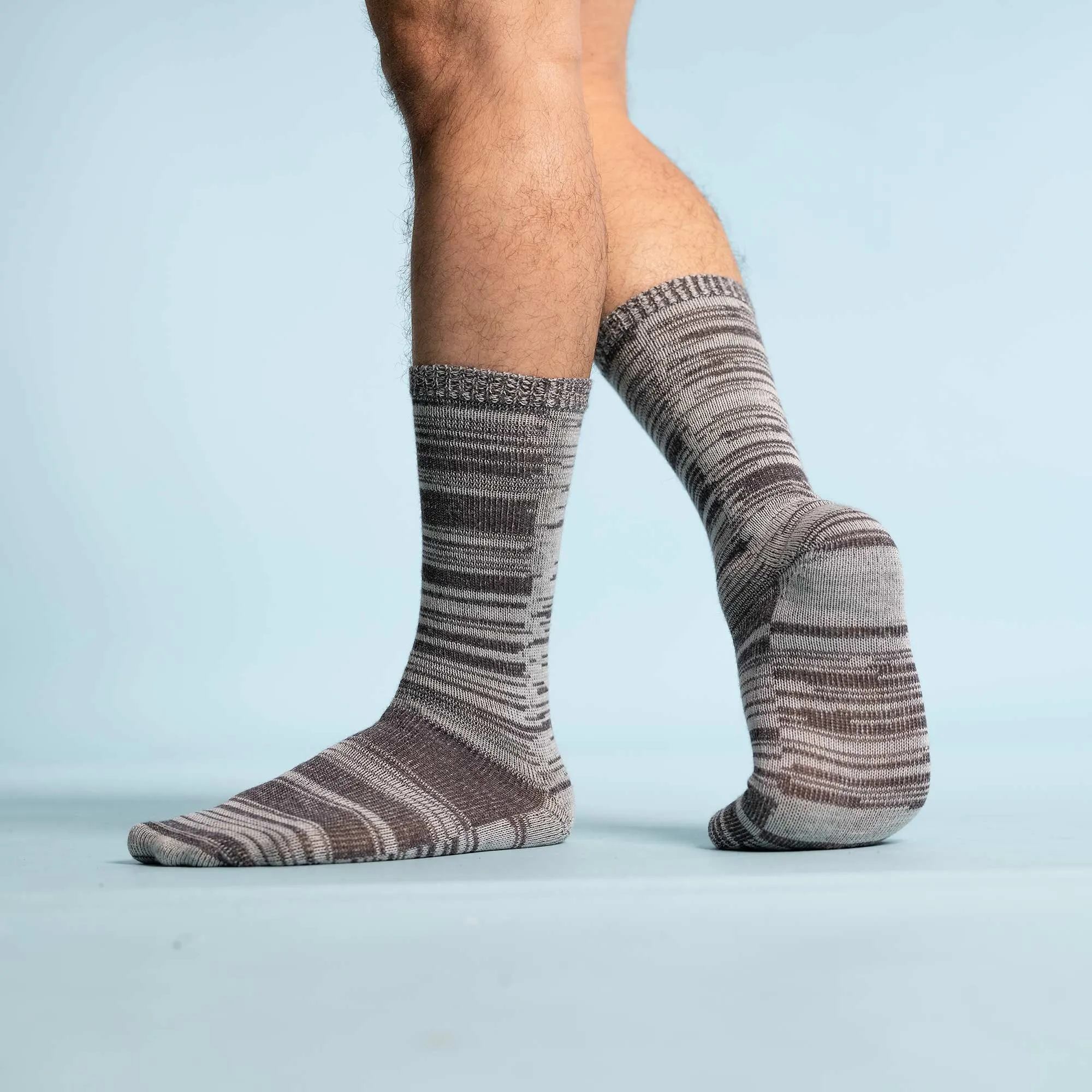 HARTFORD Elastic-free 100% Organic Merino Wool Crew Socks (No Polyester, No Latex, No Spandex, No Nylon, No Polyamide, No Plastic, No Synthetics) (100% Biodegradable)