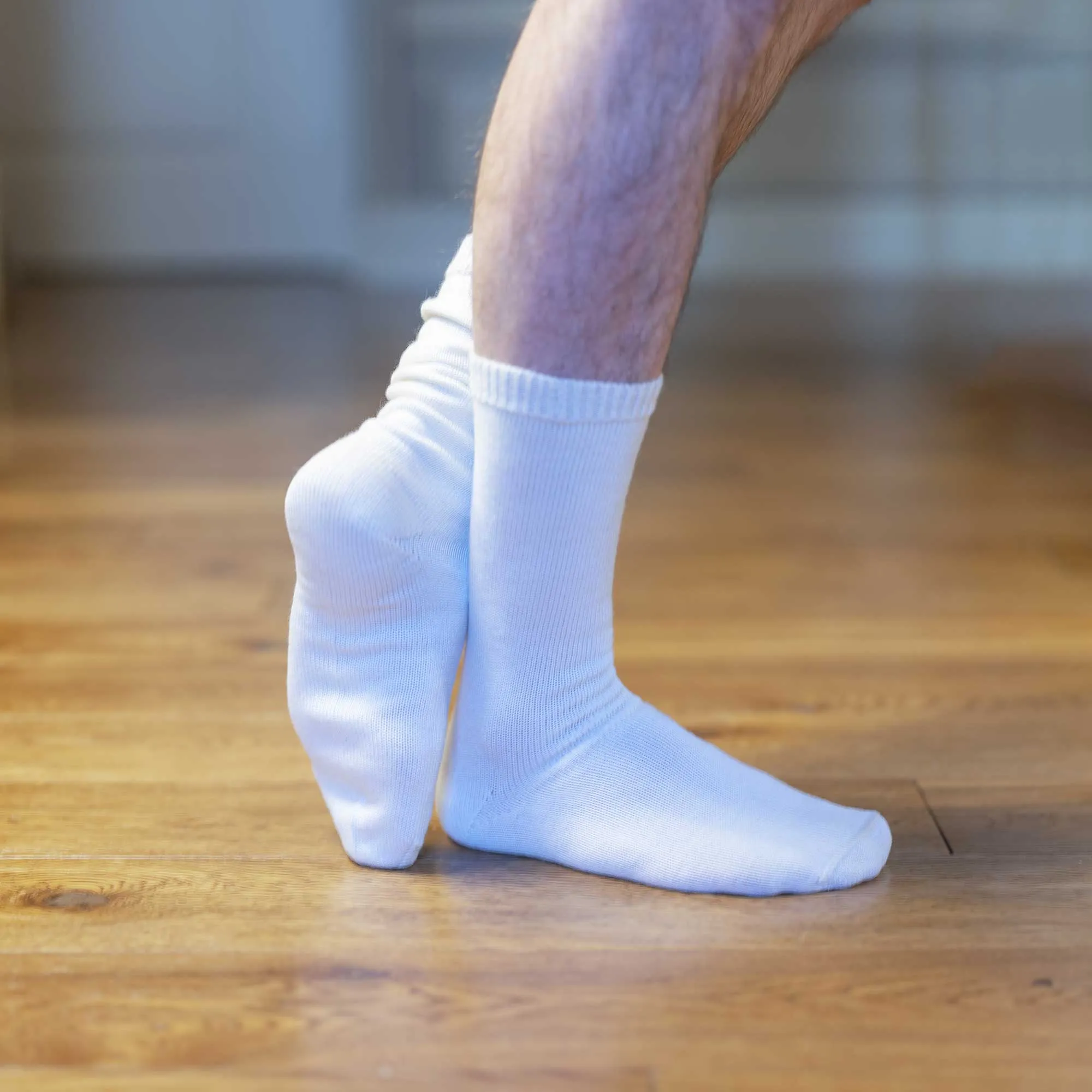 HARTFORD Elastic-free 100% Organic Merino Wool Crew Socks (No Polyester, No Latex, No Spandex, No Nylon, No Polyamide, No Plastic, No Synthetics) (100% Biodegradable)