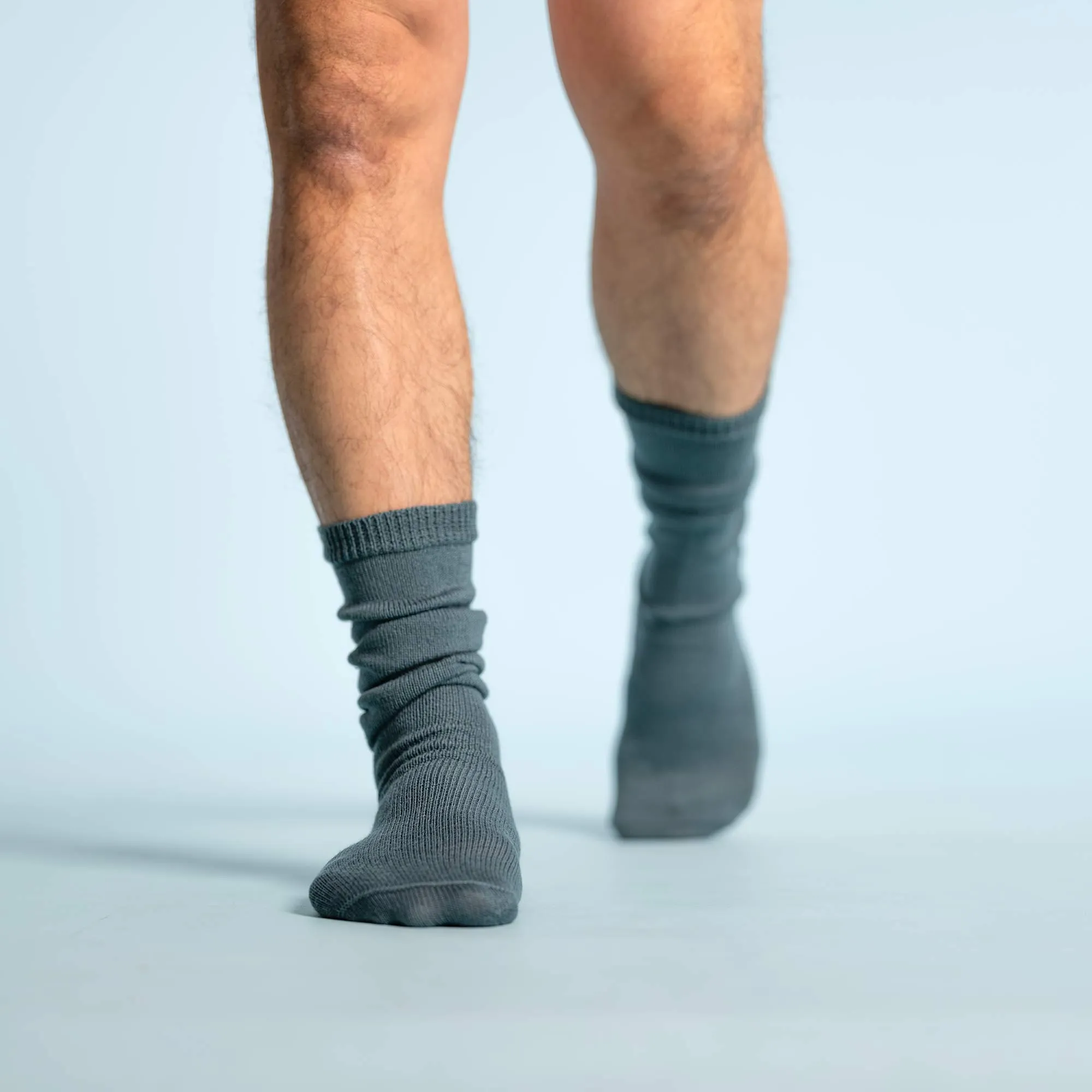 HARTFORD Elastic-free 100% Organic Merino Wool Crew Socks (No Polyester, No Latex, No Spandex, No Nylon, No Polyamide, No Plastic, No Synthetics) (100% Biodegradable)