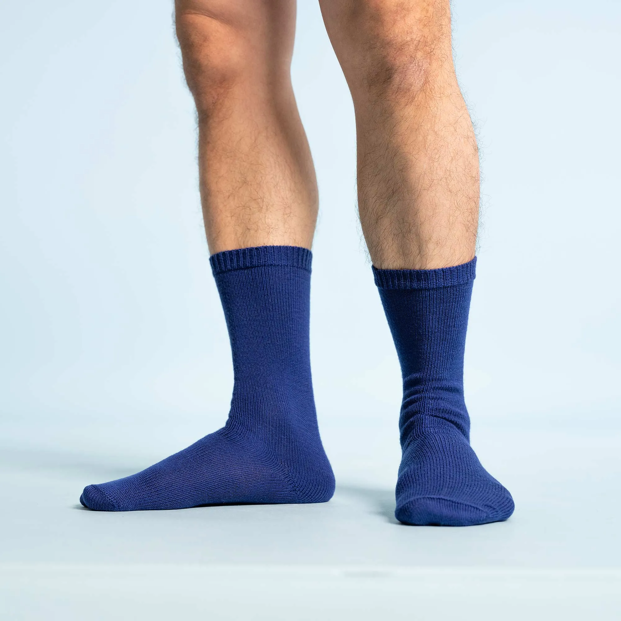 HARTFORD Elastic-free 100% Organic Merino Wool Crew Socks (No Polyester, No Latex, No Spandex, No Nylon, No Polyamide, No Plastic, No Synthetics) (100% Biodegradable)