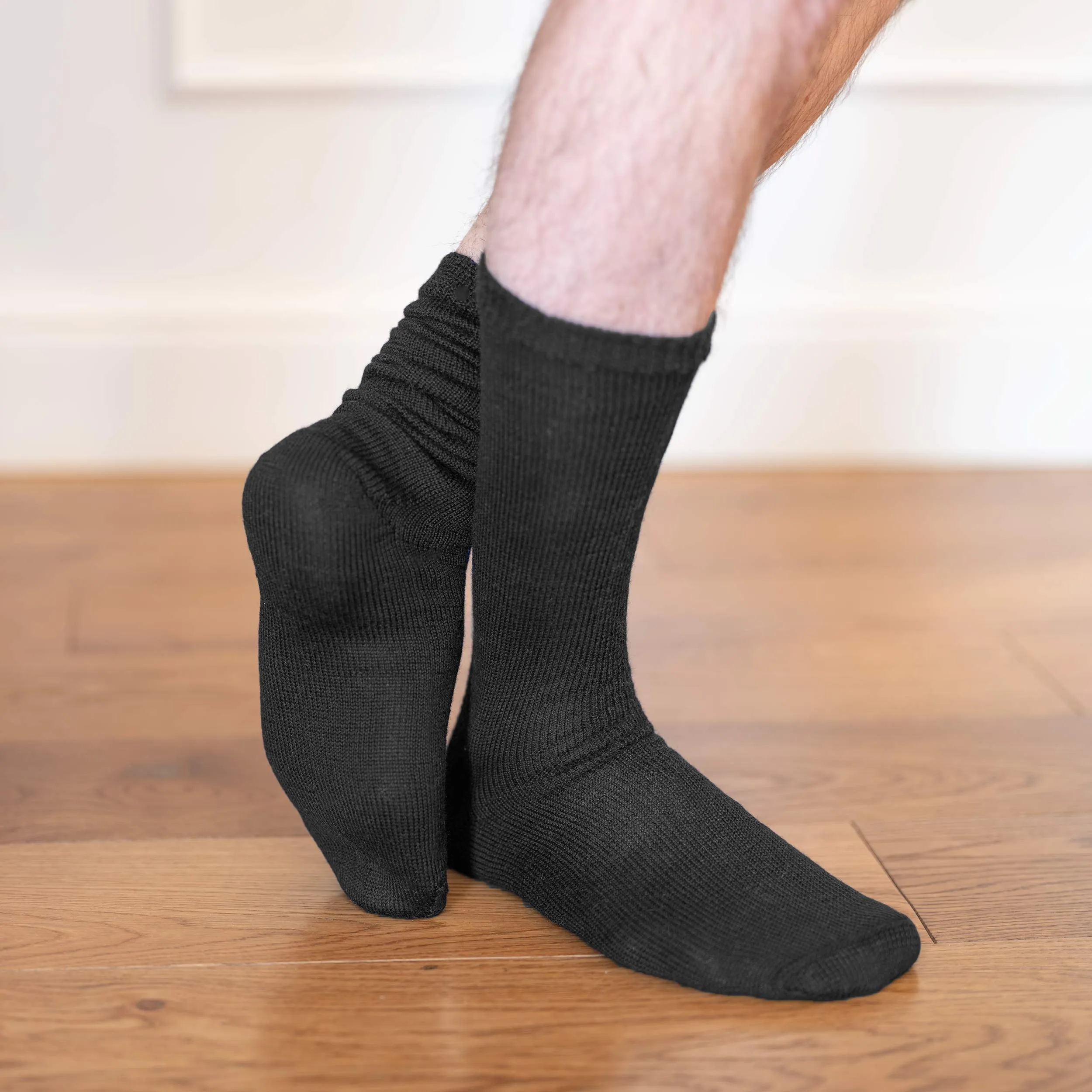 HARTFORD Elastic-free 100% Organic Merino Wool Crew Socks (No Polyester, No Latex, No Spandex, No Nylon, No Polyamide, No Plastic, No Synthetics) (100% Biodegradable)