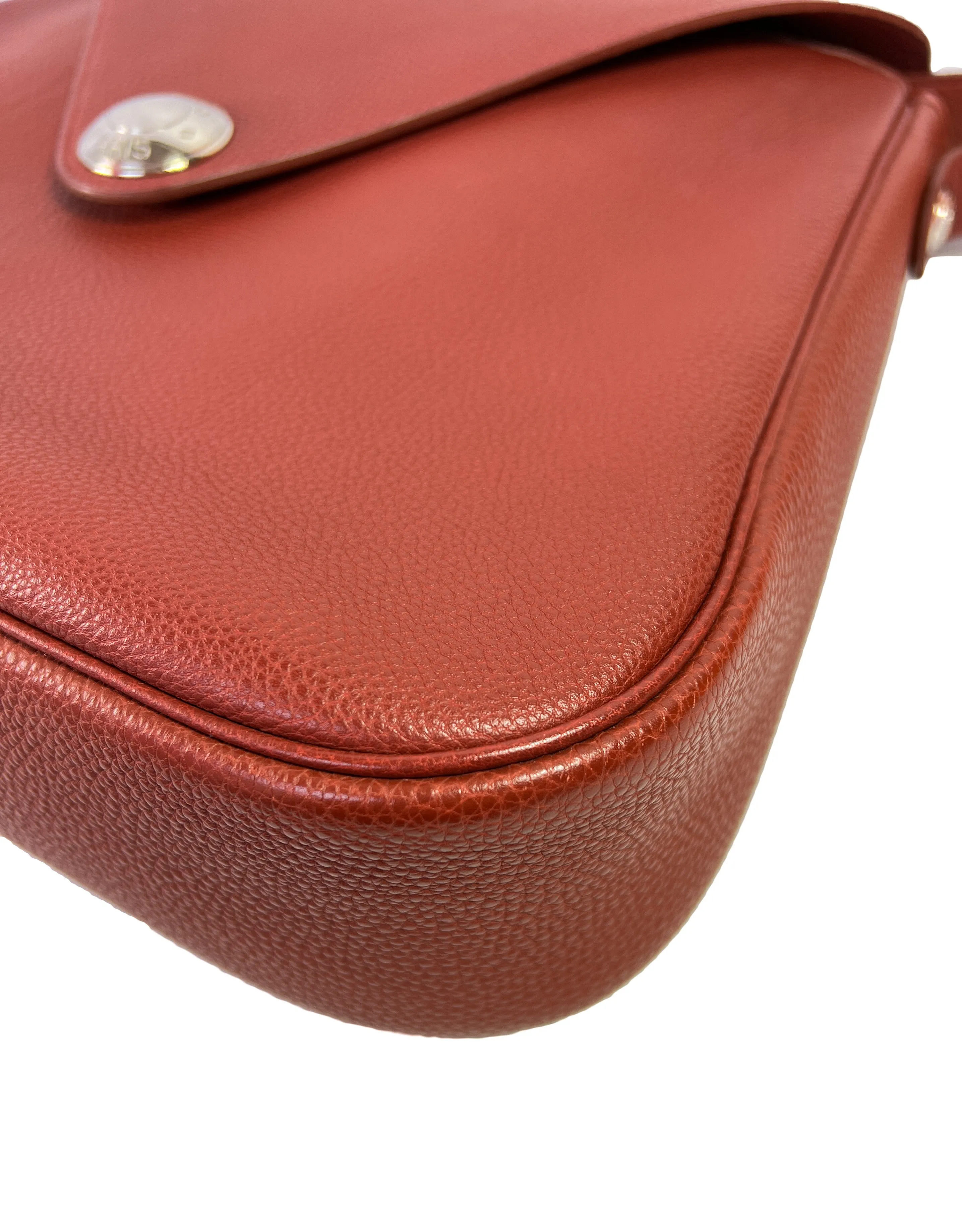 Hermes vintage Christine red leather shoulder bag circa 2000