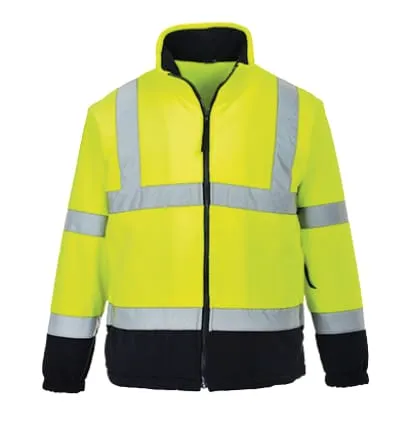 Hi Vis Fleece Class 3, 2 Tone Fleece Jacket RIS 3279 Portwest F301