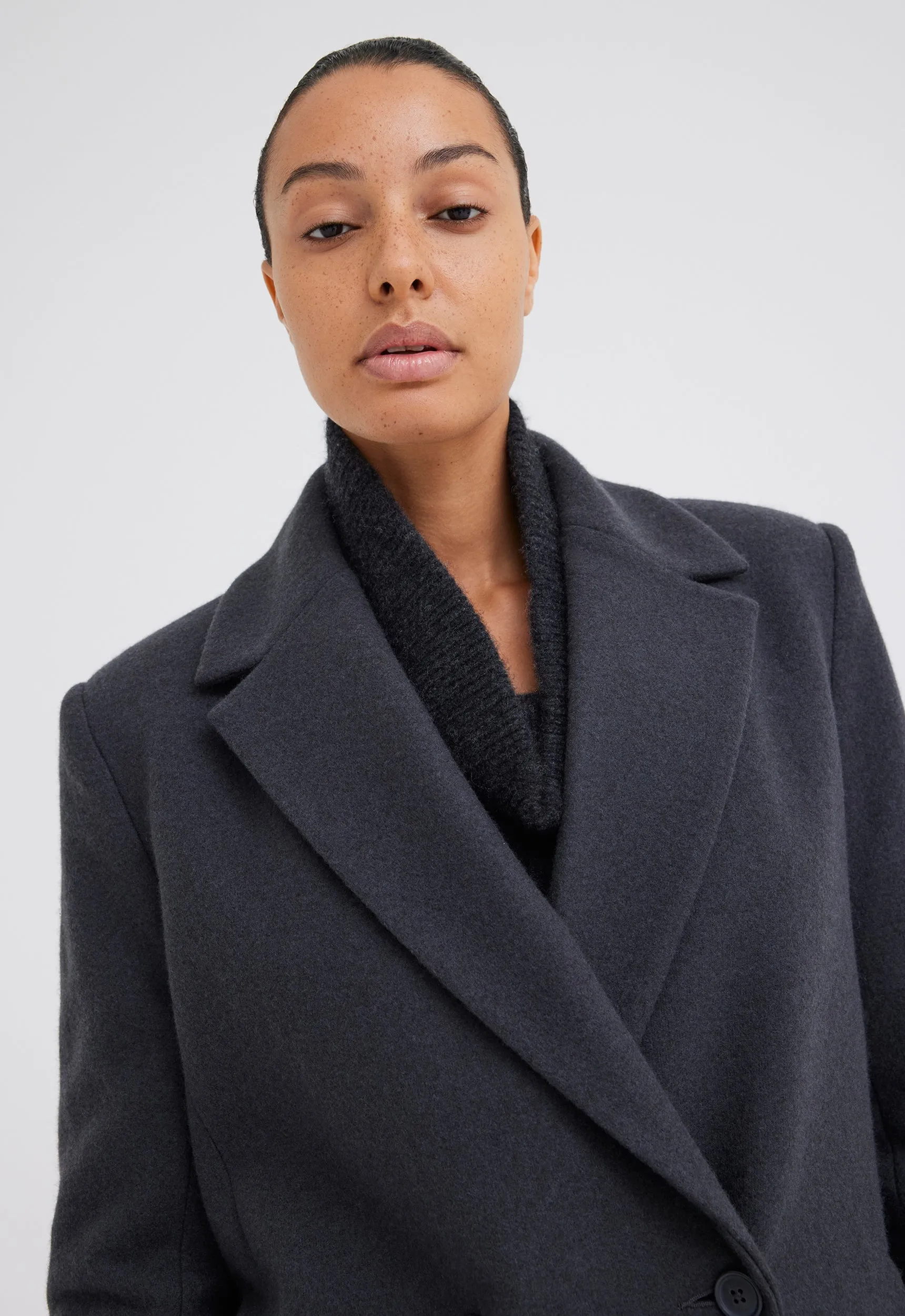 Howell Merino Wool Coat - Steelo Grey