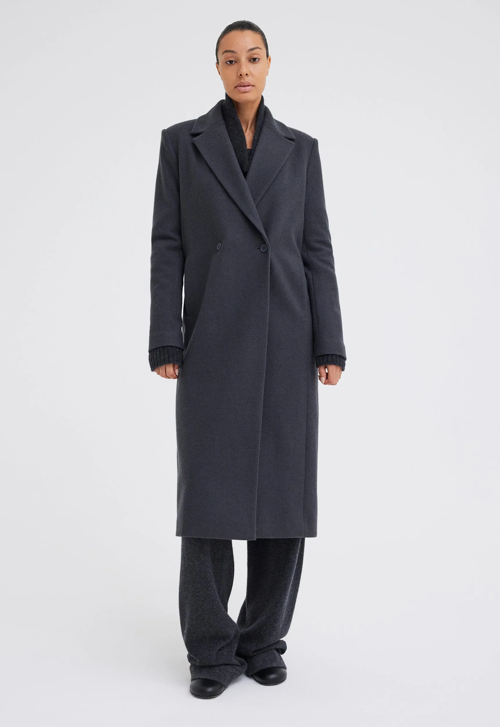 Howell Merino Wool Coat - Steelo Grey