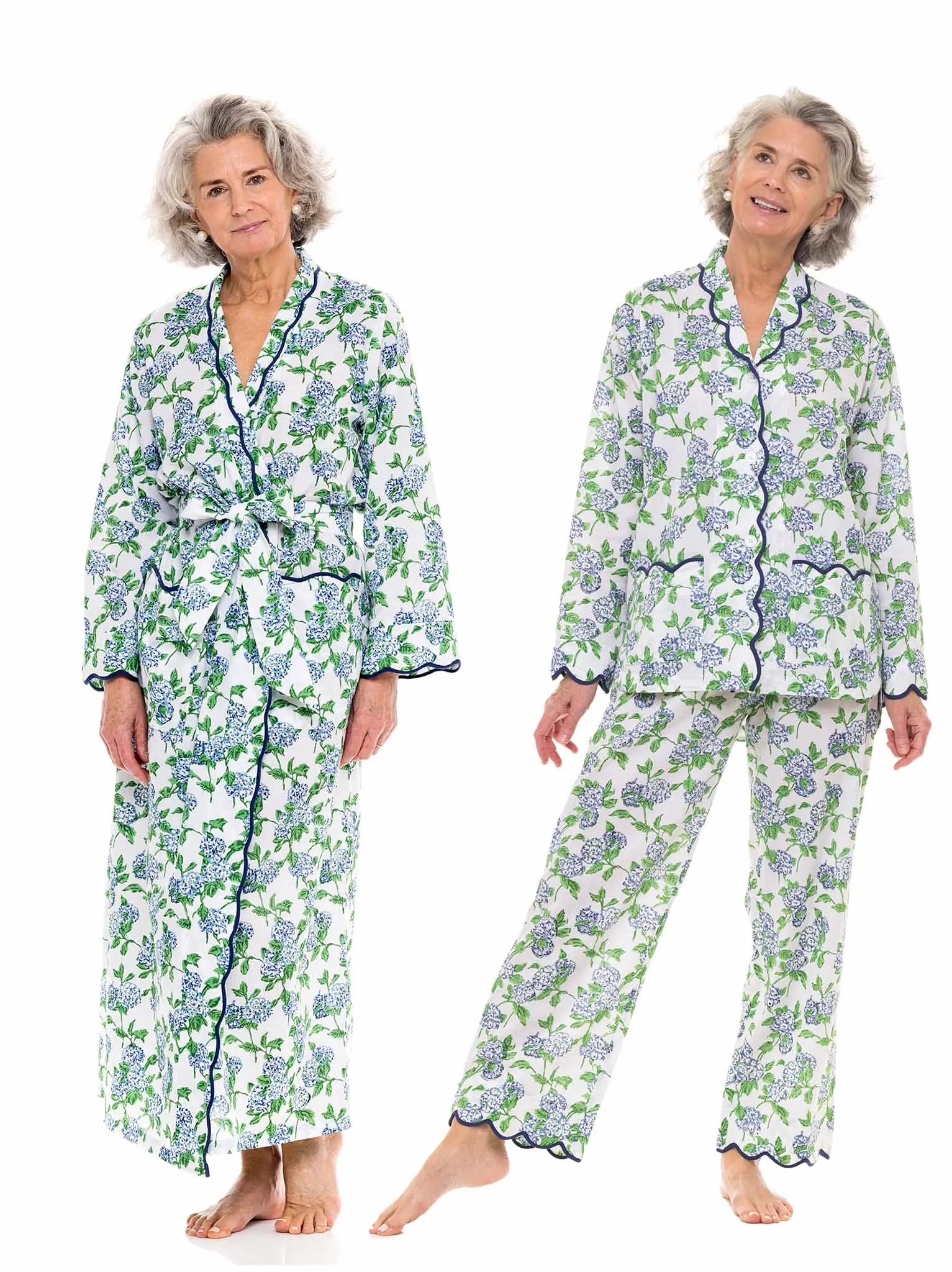 Hydrangea Bundle: Classic Robe   Pajamas