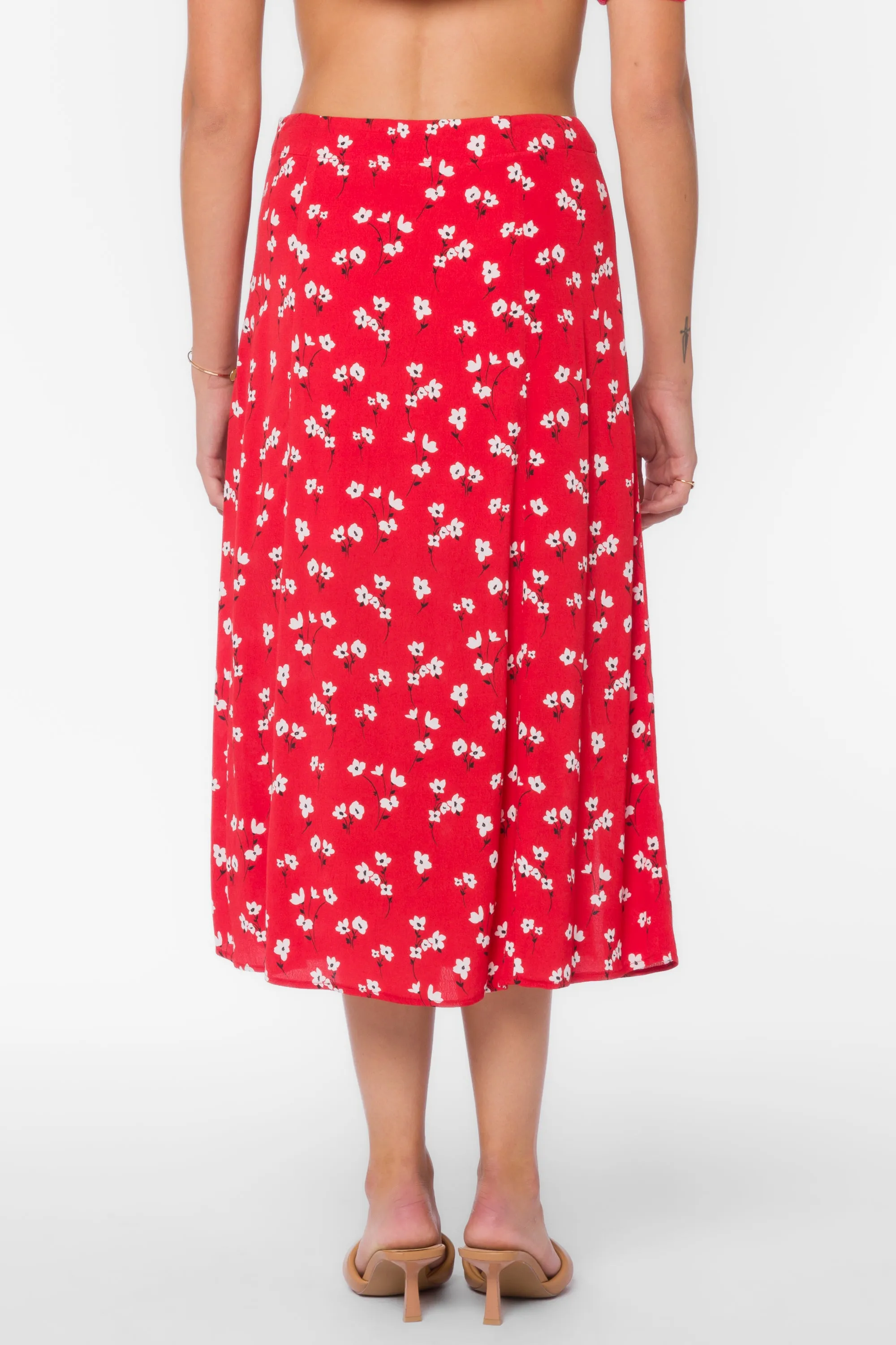 Jody Red Poppy Skirt