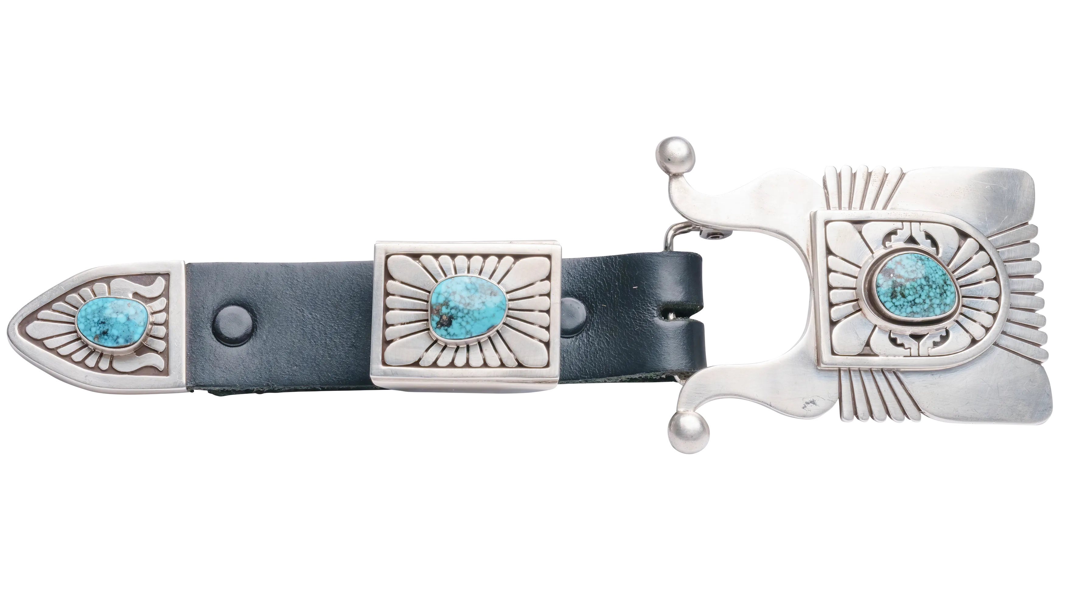 Kingman Turquoise Ranger Belt | Leonard Nez