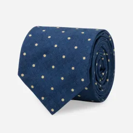 Lakeshore Pindot Navy Tie