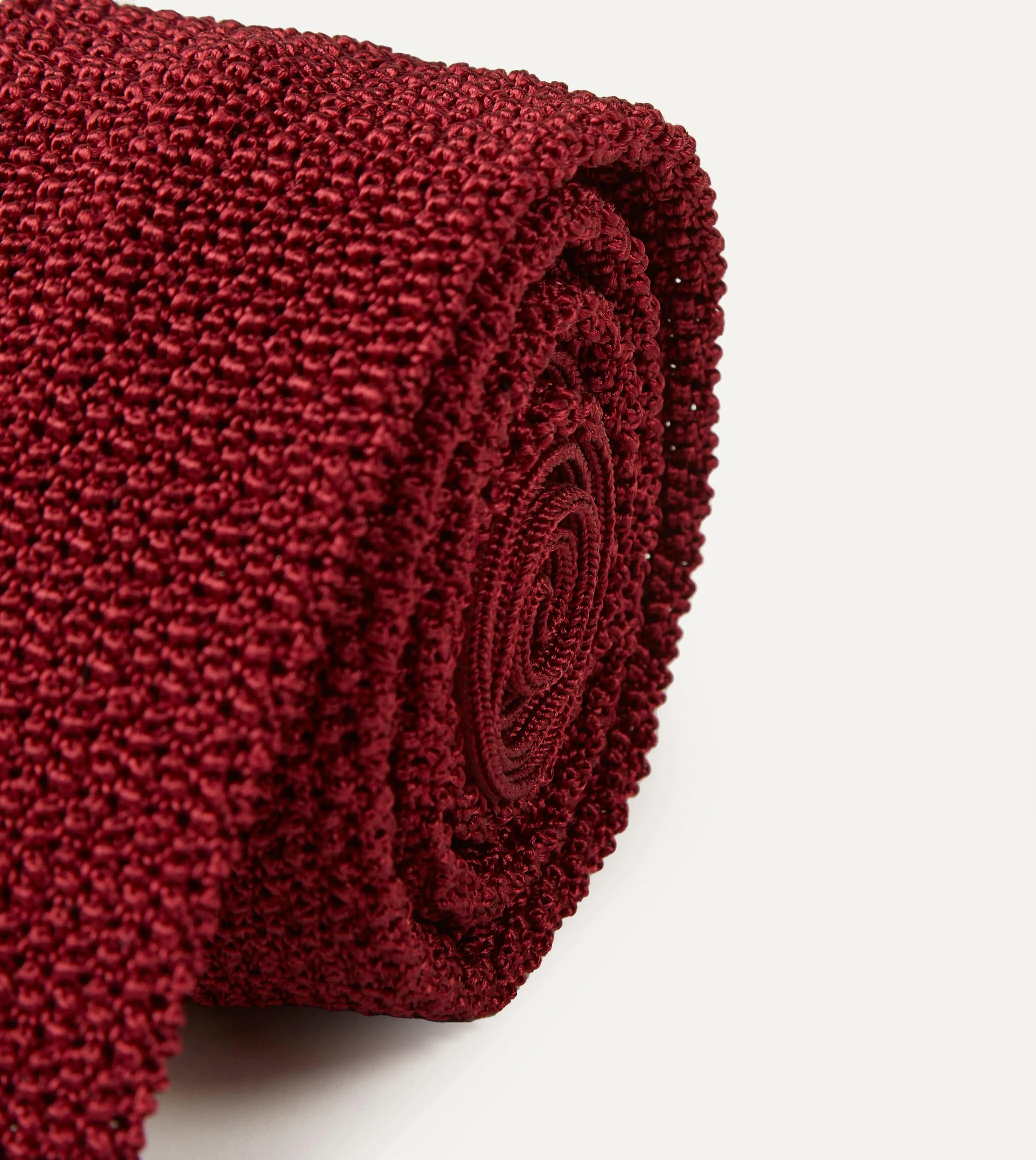 Light Wine Knitted Silk Solid Colour Tie