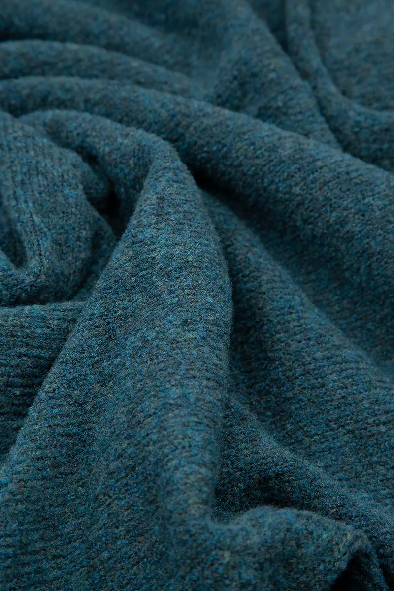 Loose Cosy Teal Wool Sweater