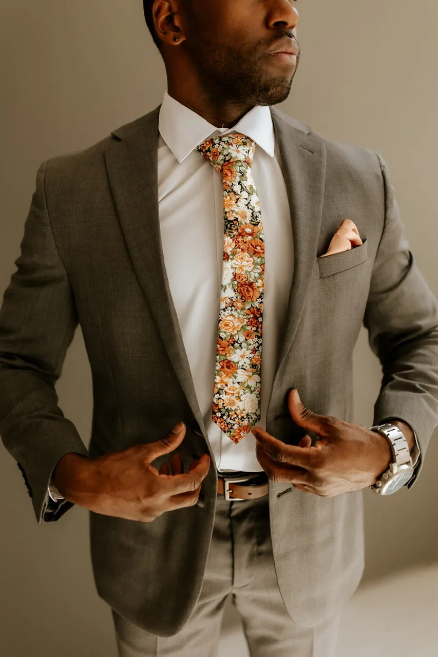 Louis Floral Cotton Neck Tie