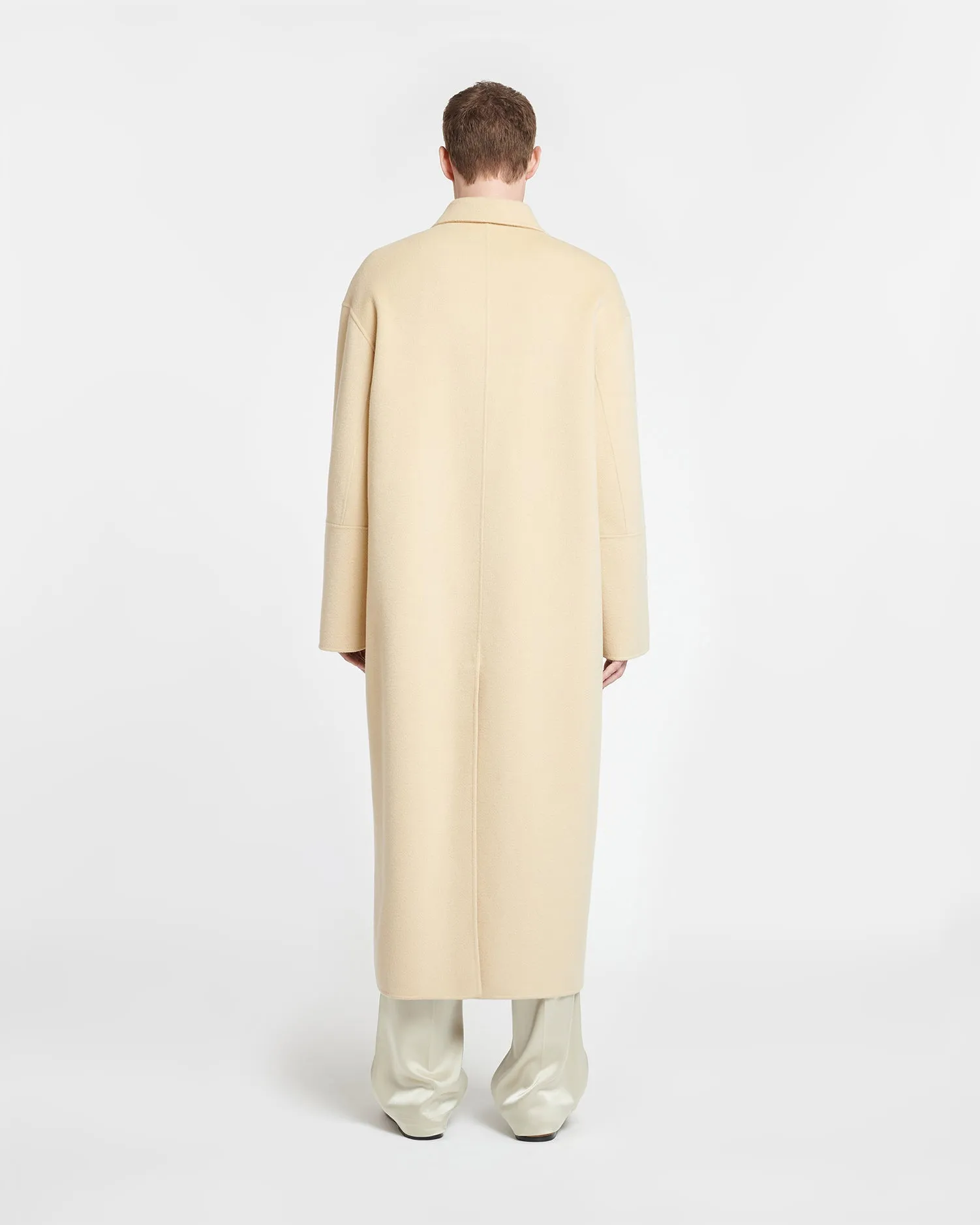 Lucian - Double Wool And Silk-Blend Coat - Creme