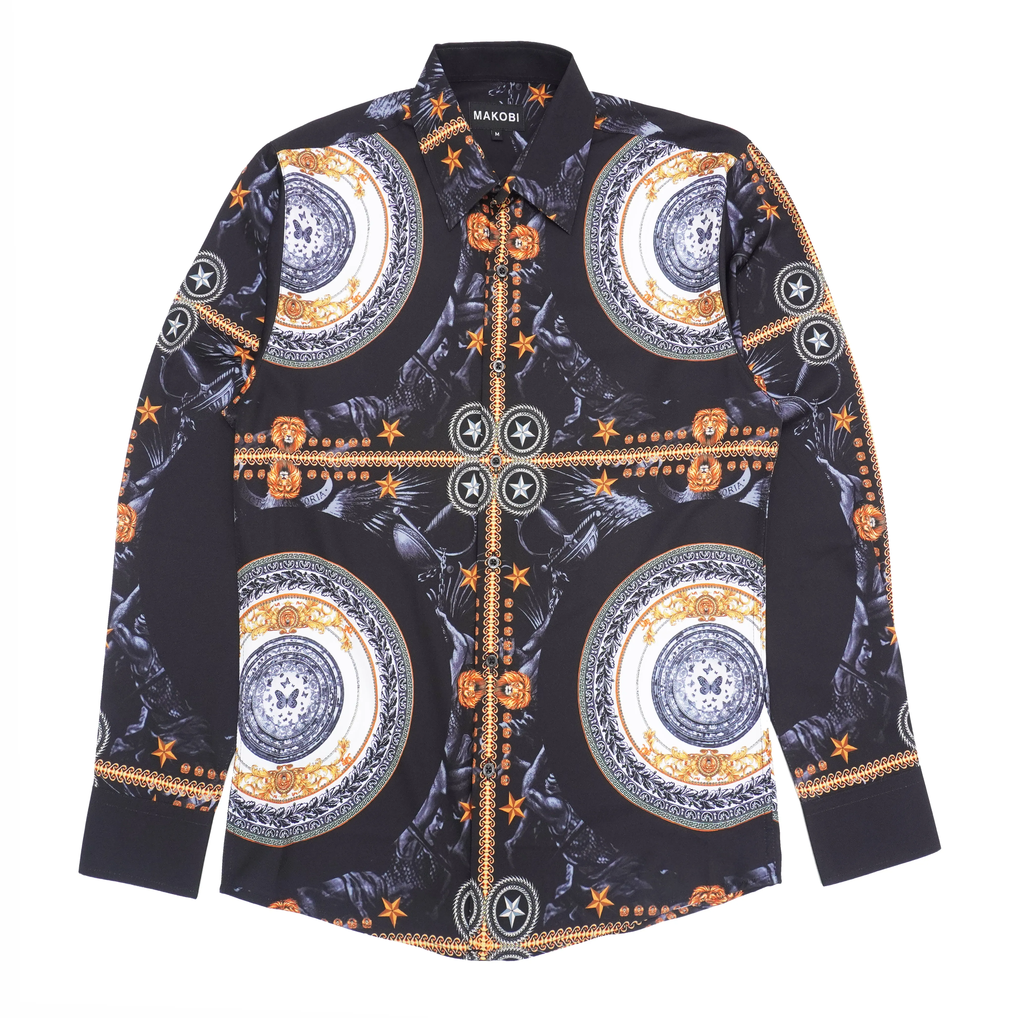 M1831 Barbato Printed Shirt - Black