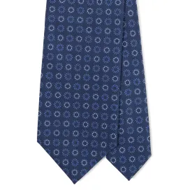 Madder Silk Circle Print Tipped Tie