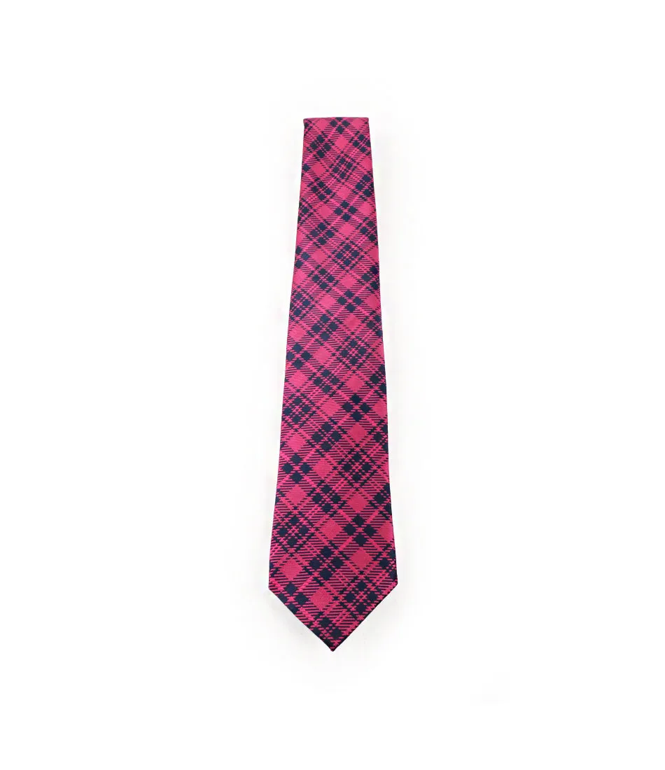 Manhattan Pink Plaid Neck Tie