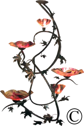 Maple Leaf Five Blossom Chandelier