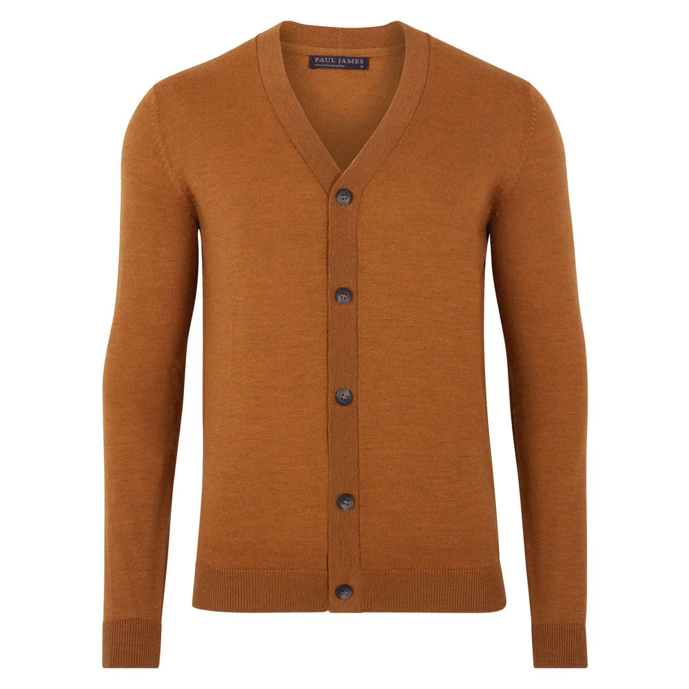 Mens 100% Extra Fine Merino Wool Cardigan