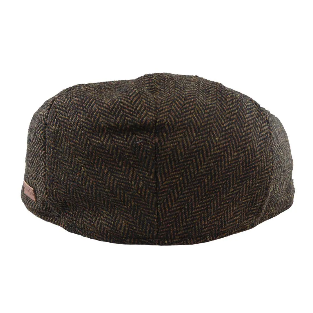 Mens Flat Cap Wool Herringbone Tweed Vintage Classic 1920s Unisex Del Boy