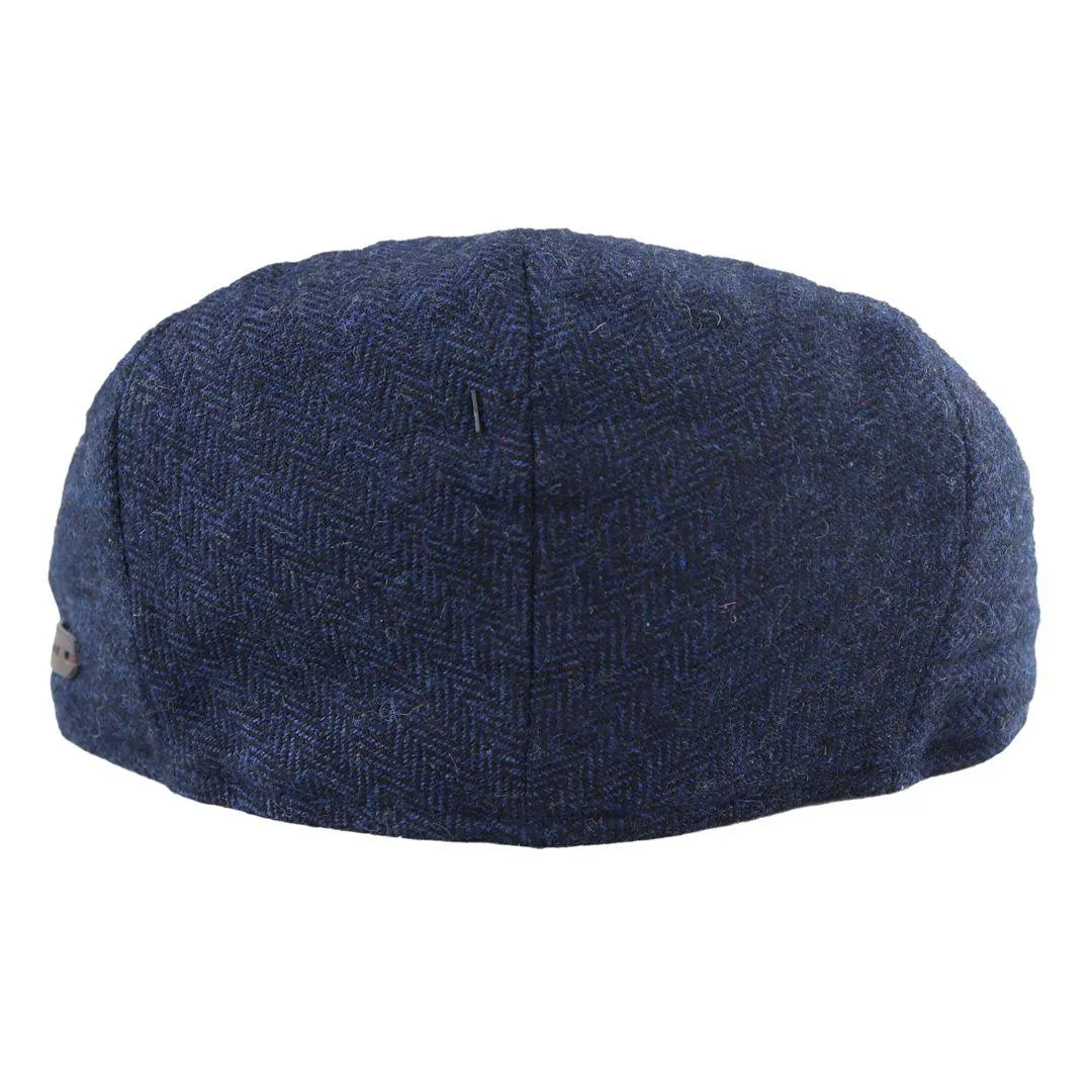 Mens Flat Cap Wool Herringbone Tweed Vintage Classic 1920s Unisex Del Boy