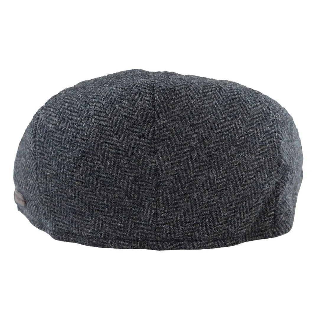 Mens Flat Cap Wool Herringbone Tweed Vintage Classic 1920s Unisex Del Boy