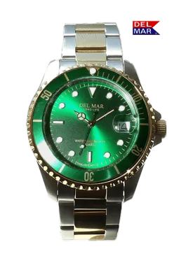 Men's Long Life Coronado Classic Green Face & Bezel TT Watch #50399