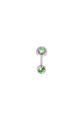 Mindy Earrings | Palladium/Green