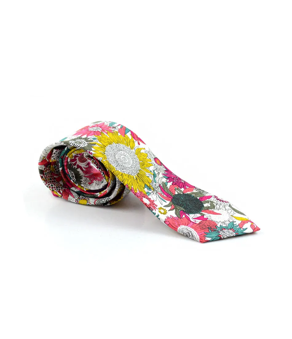 Multi Color Black Flora Neck Tie