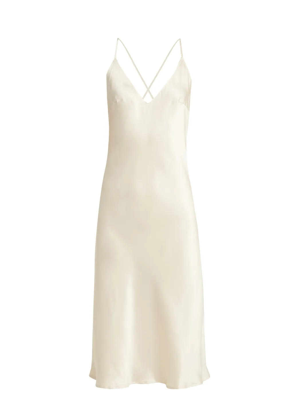 NICO SILK MIDI SLIP DRESS - Archive