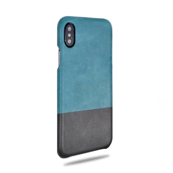 Ocean Blue & Pebble Gray iPhone Xs / iPhone X Leather Case