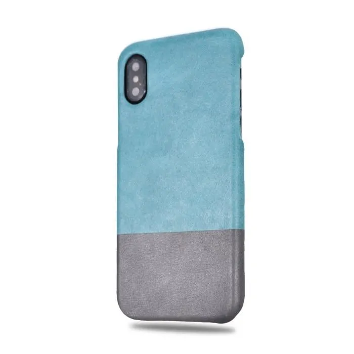 Ocean Blue & Pebble Gray iPhone Xs / iPhone X Leather Case