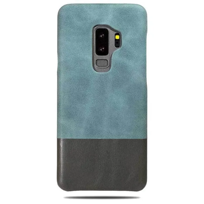 Ocean Blue & Pebble Gray Samsung Galaxy S9  Plus Leather Case