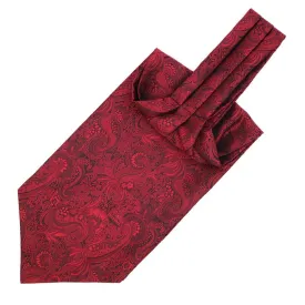 Paisley Jacquard Solid Ascot Tie