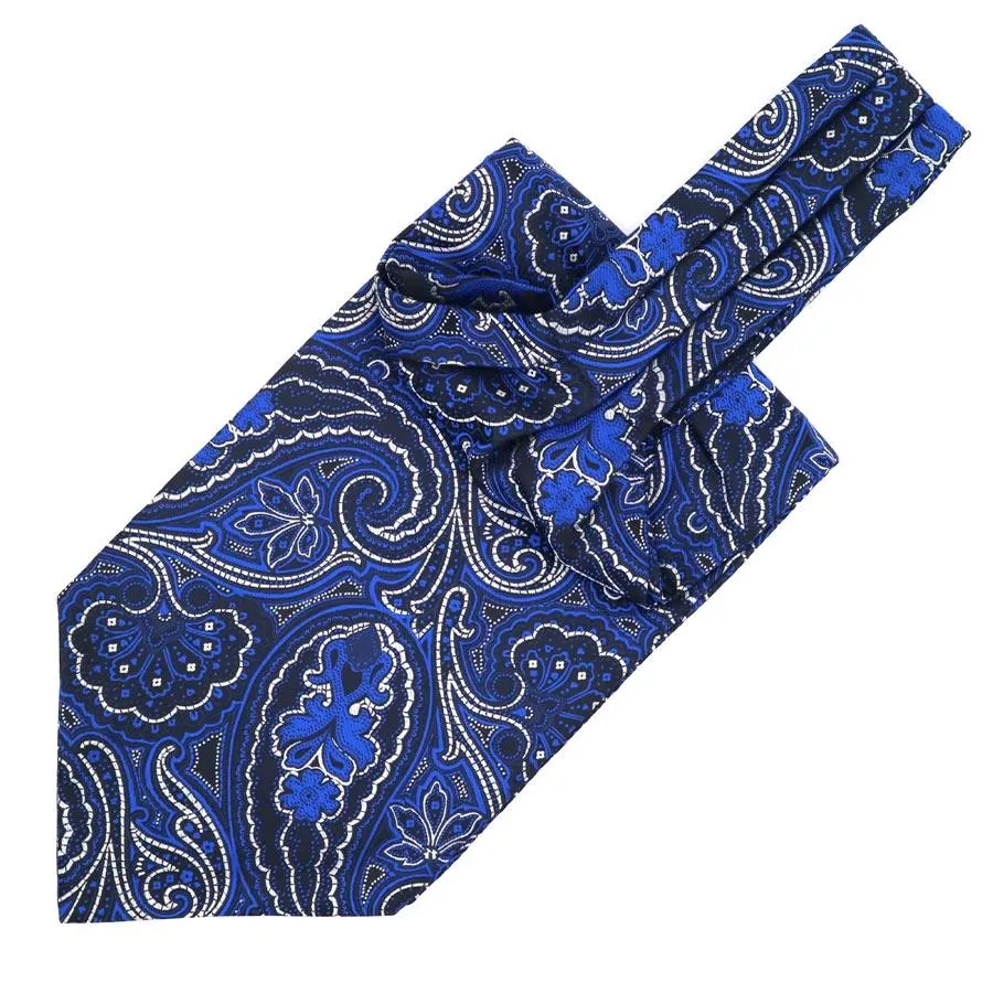 Paisley Jacquard Solid Ascot Tie