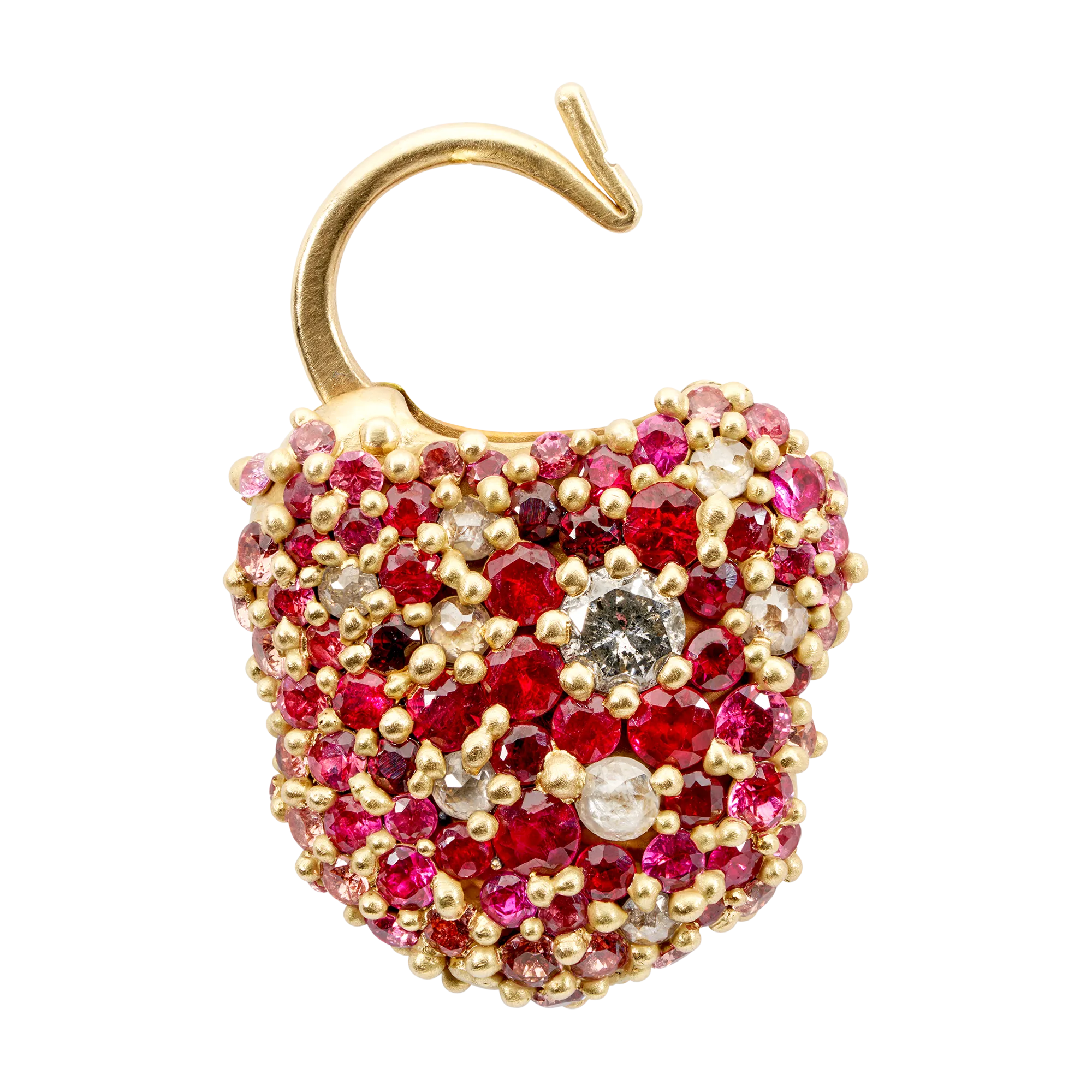 Pink & Ruby River Padlock Necklace - 11303