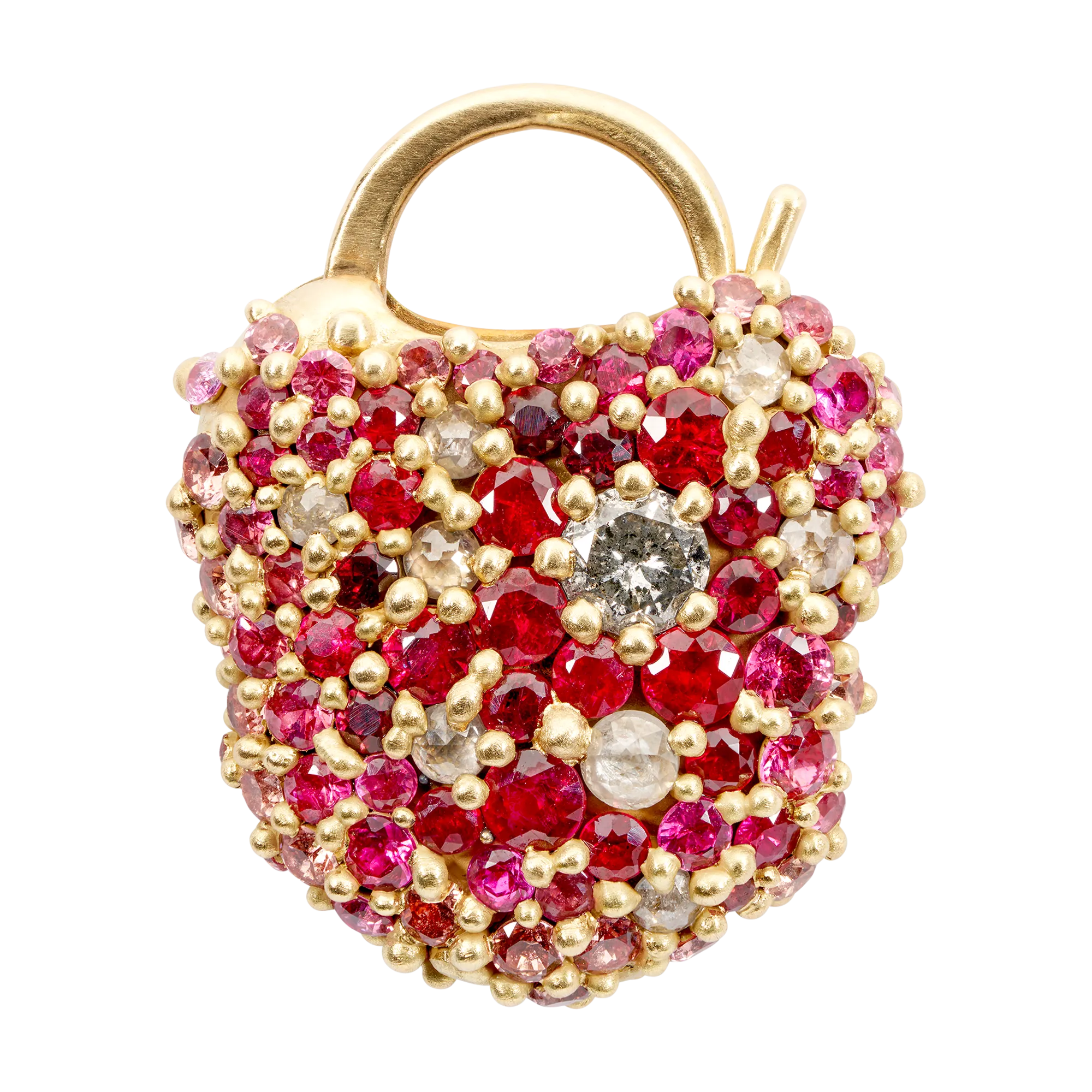 Pink & Ruby River Padlock Necklace - 11303