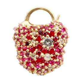 Pink & Ruby River Padlock Necklace - 11303