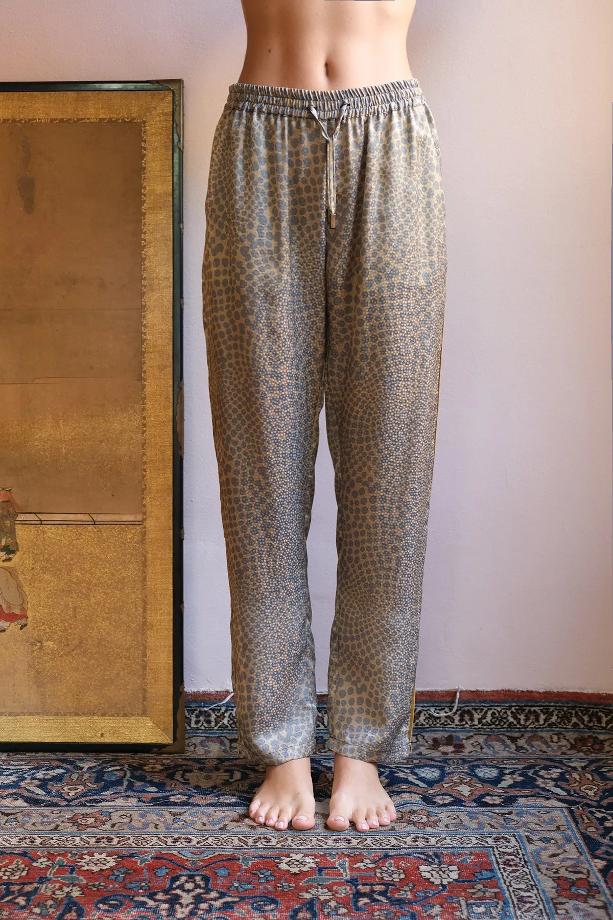 PRINTED SILK TROUSERS - Sample