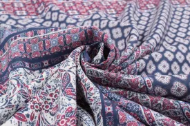 Printed Viscose Voile - Paisley Floral Composition - M.O.Q 30 Mts