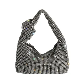 Reena Silver Crystal Top Handle Bag - FINAL SALE