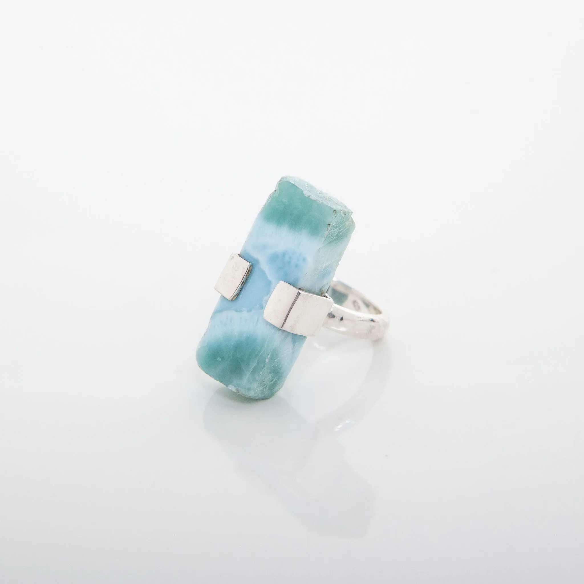 Rough Larimar Ring Milan