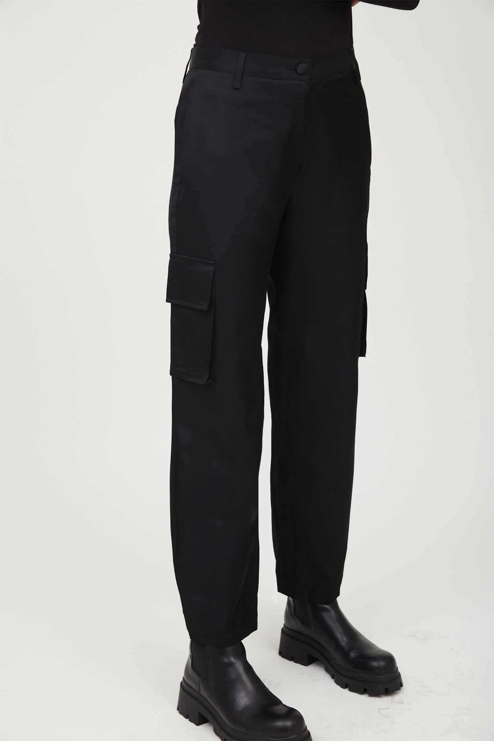 Satin Cargo Trouser