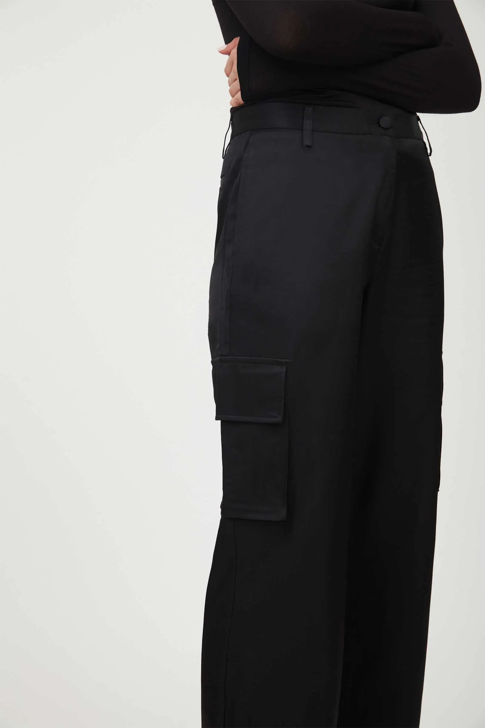 Satin Cargo Trouser