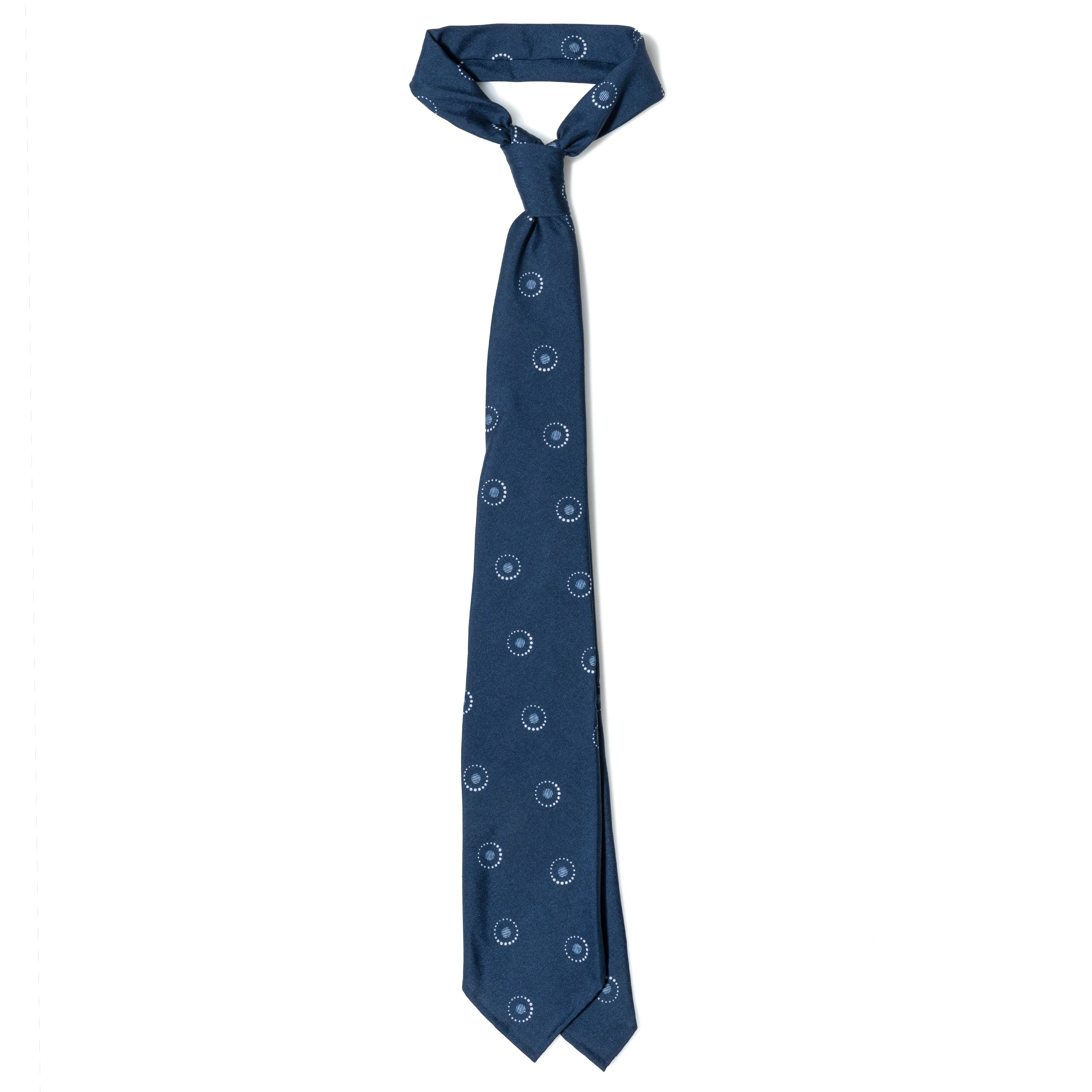 Silk Abstract Dots Print Seven-fold Tie