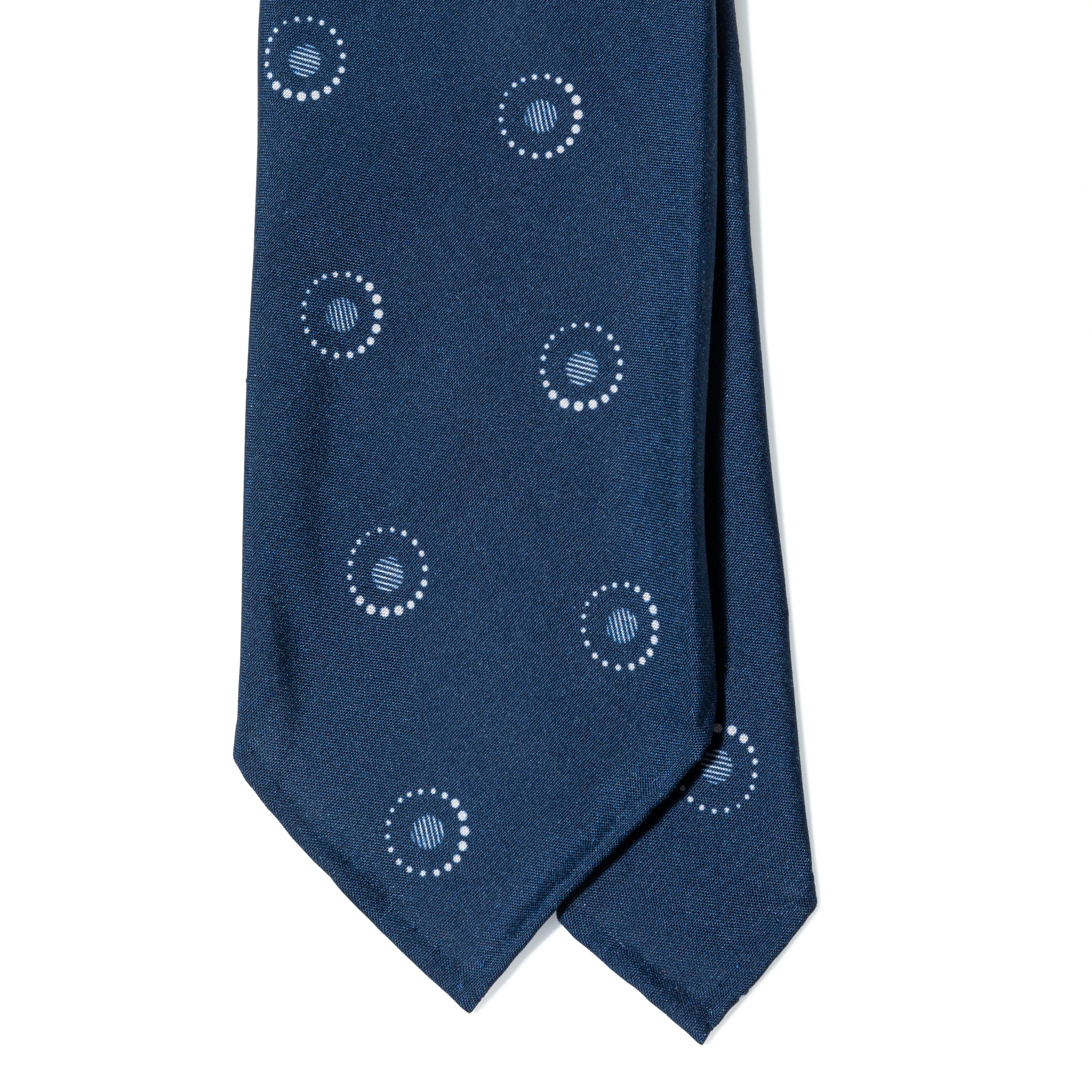 Silk Abstract Dots Print Seven-fold Tie