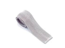 Silk Knit Tie Grey