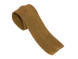 Silk Knit Tie Tobacco